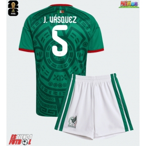 México Johan Vasquez #5 Primera Equipación Niños Mundial 2026 Manga Corta (+ Pantalones cortos)